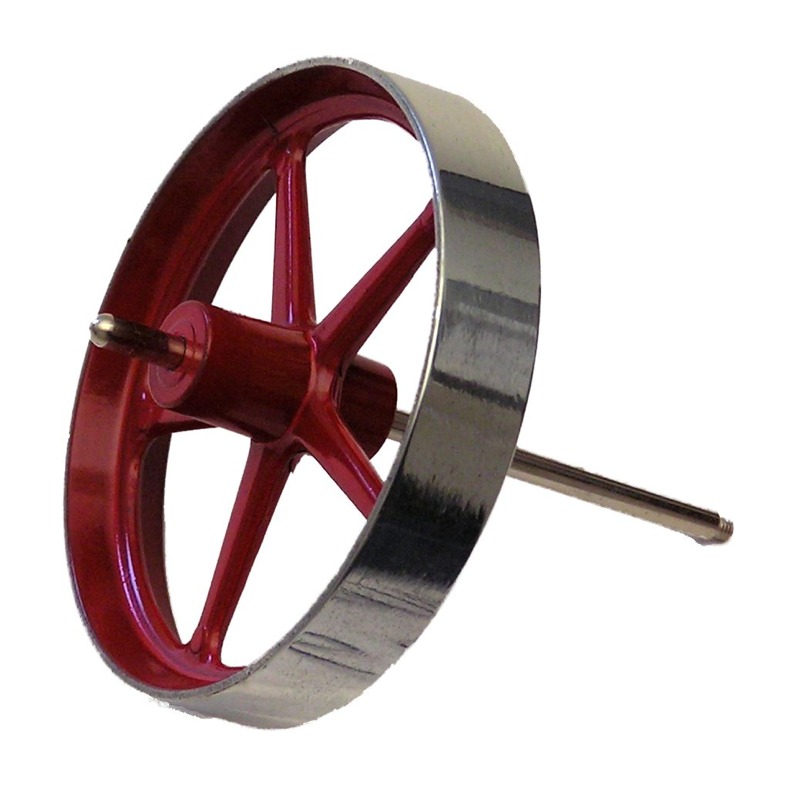 Schwungrad 80mm mit Achse - Wilesco Ersatzteile