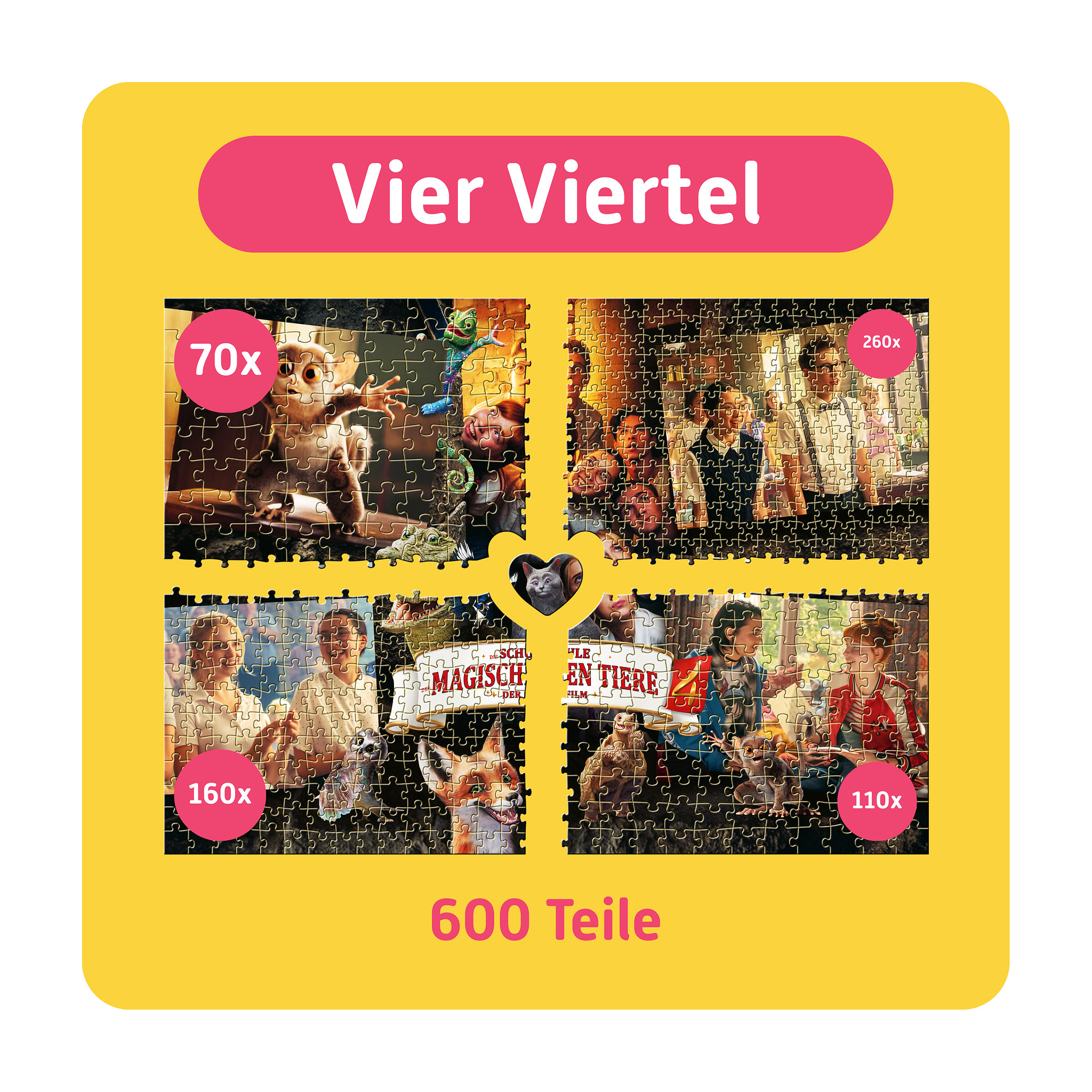 TEAMPUZZLE Schule der magischen Tiere 4, 600 Teile