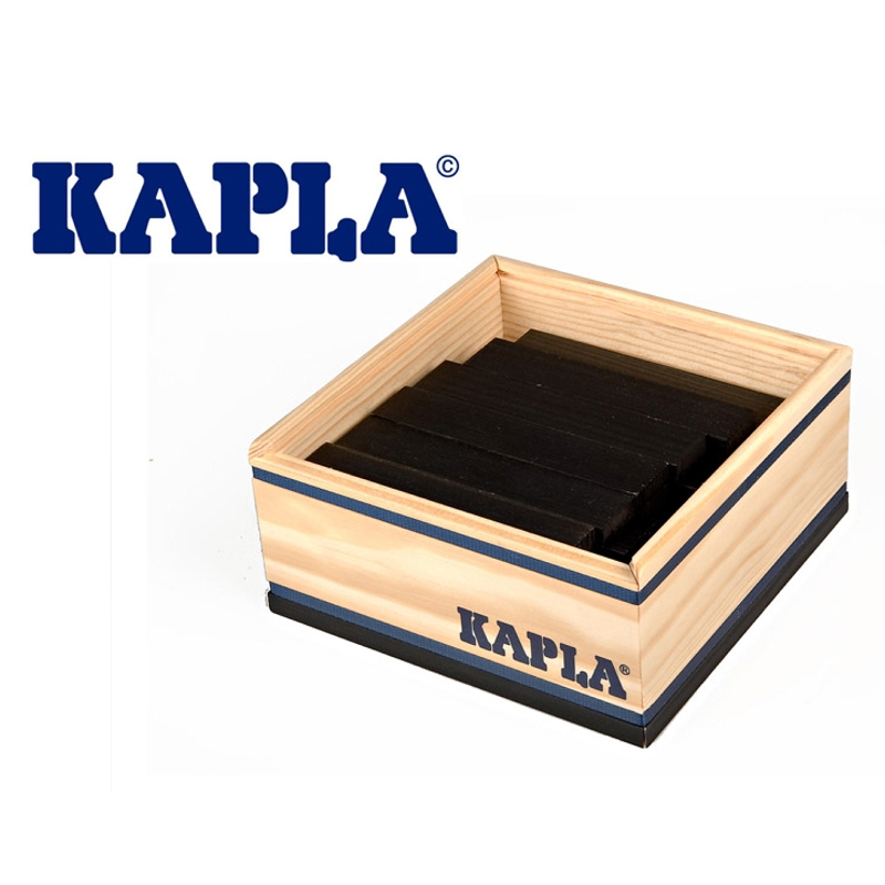 KAPLA Steine 40er Box QUADRATE Schwarz