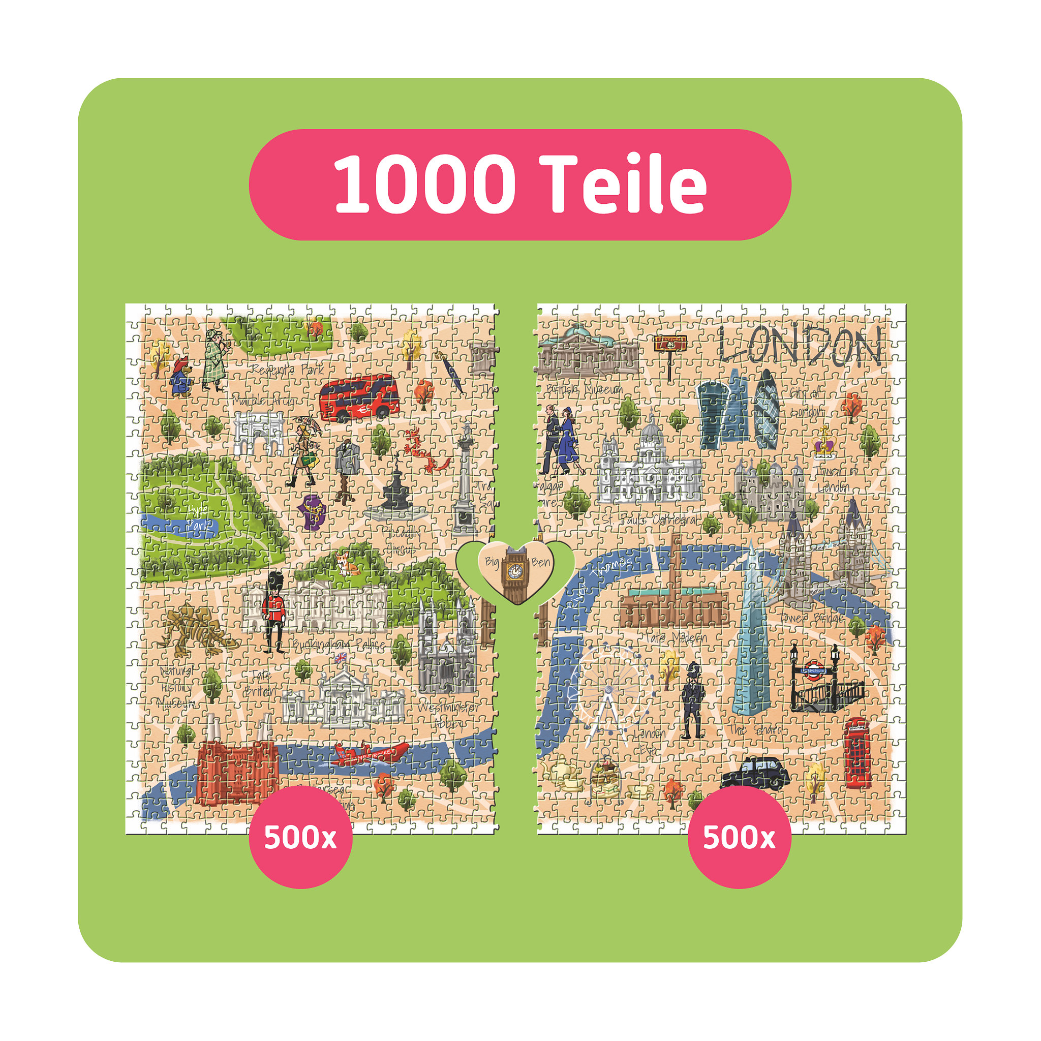 TEAMPUZZLE London, 1000 Teile