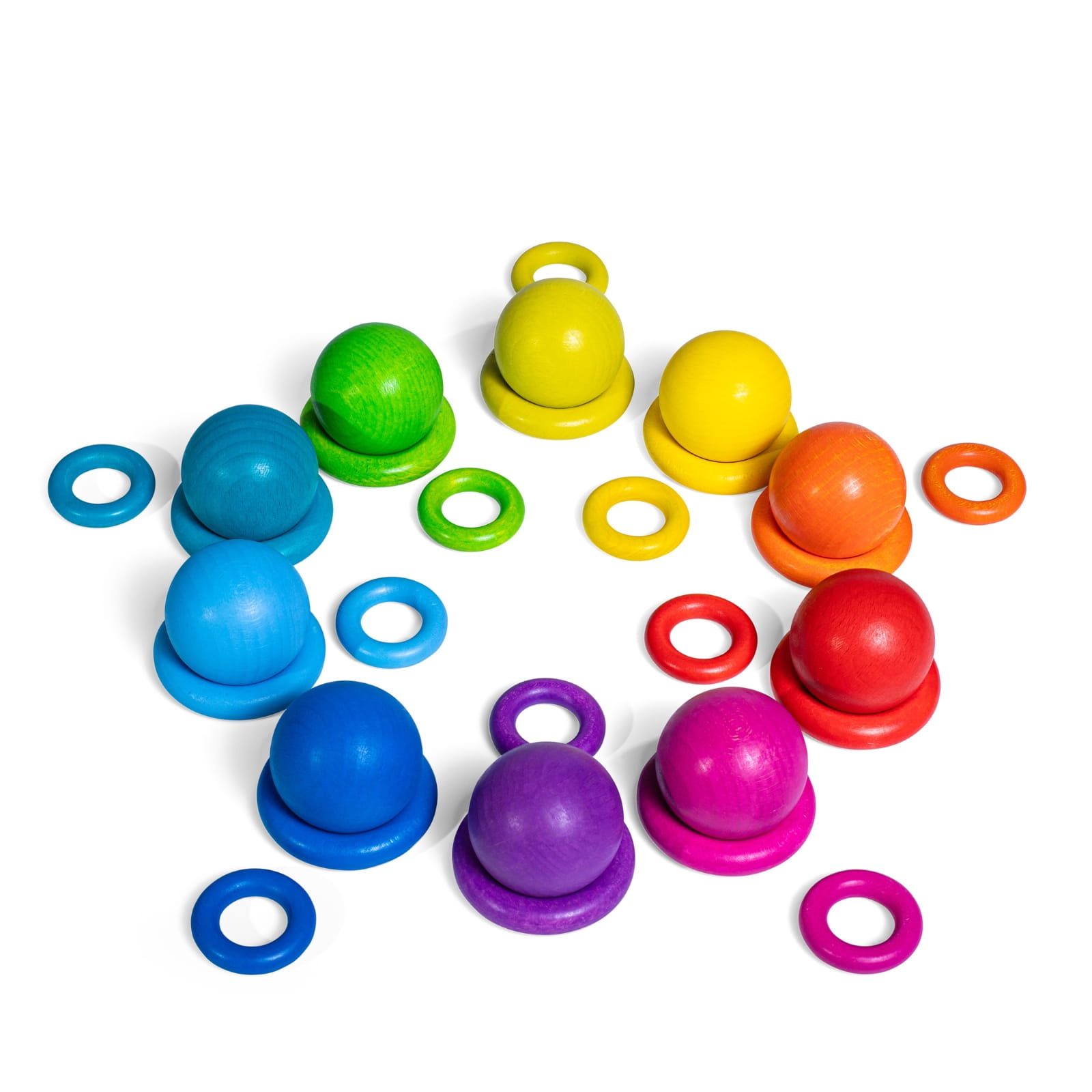 Erzi Balancespiel Fröbel-Kugeln & Ringe