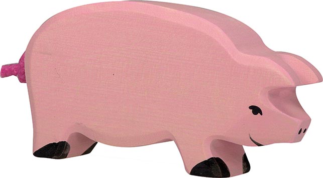Holztiger Schwein