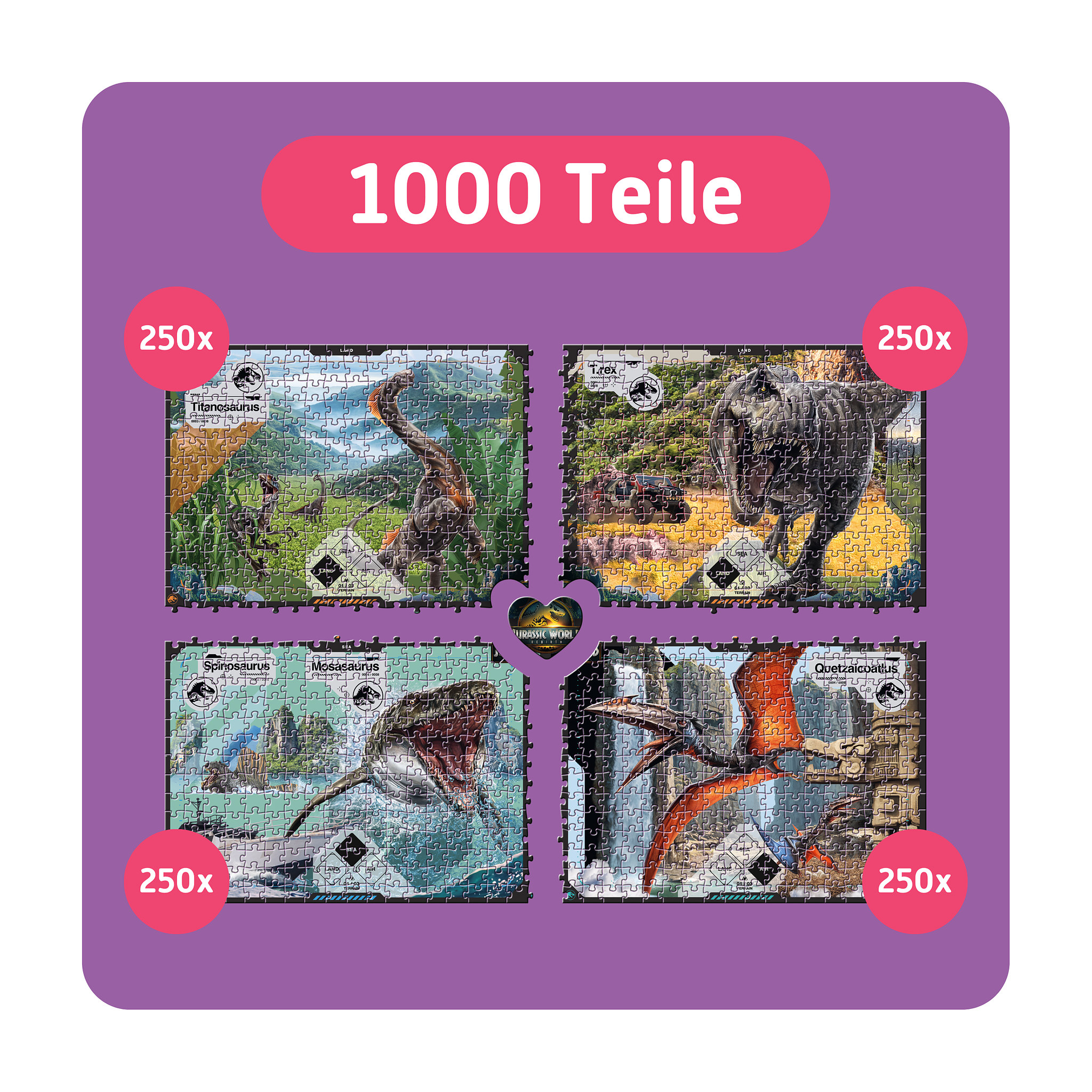 TEAMPUZZLE Jurassic World, 1000 Teile