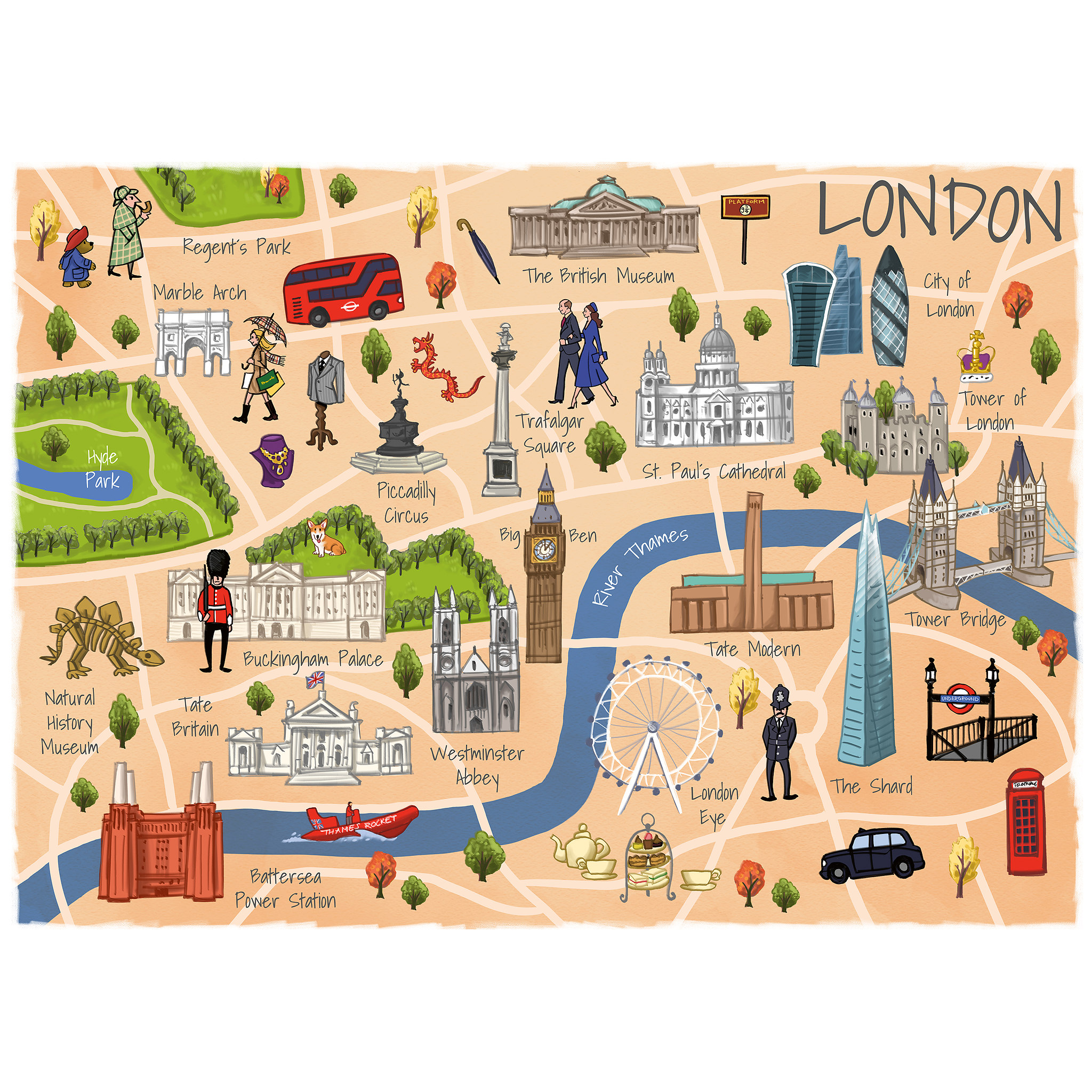 TEAMPUZZLE London, 1000 Teile