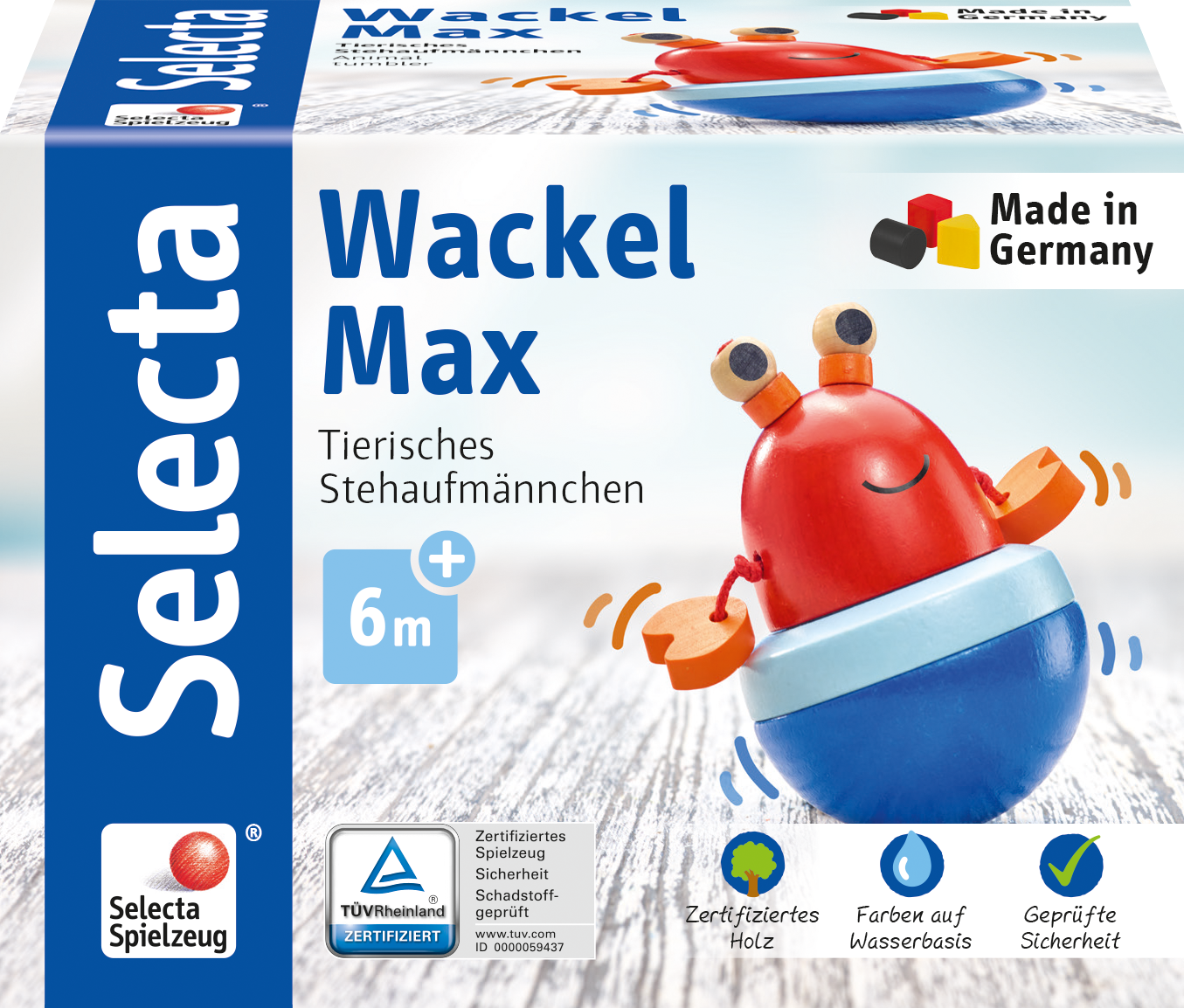 Selecta Wackel Max, 13 cm