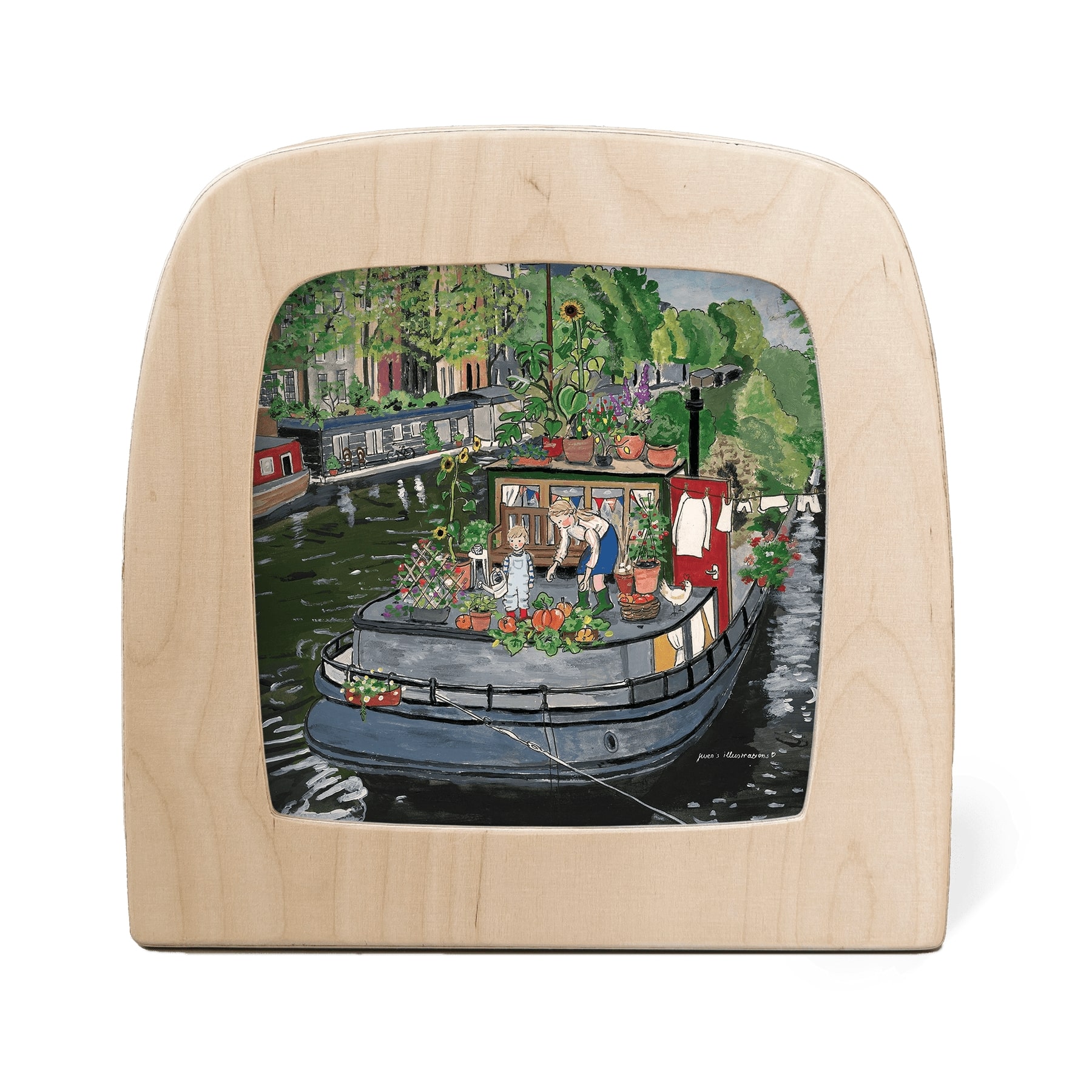 Motiv für Toverlux Lampe - Gwen's Illustration - Hausboot Garten