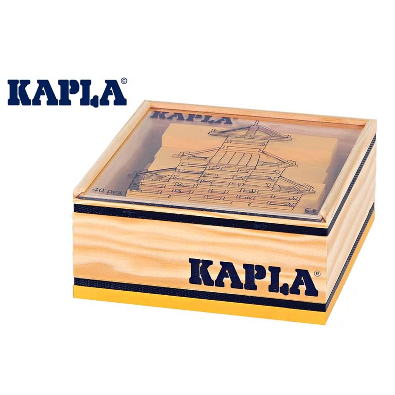 KAPLA Steine 40er Box QUADRATE Gelb