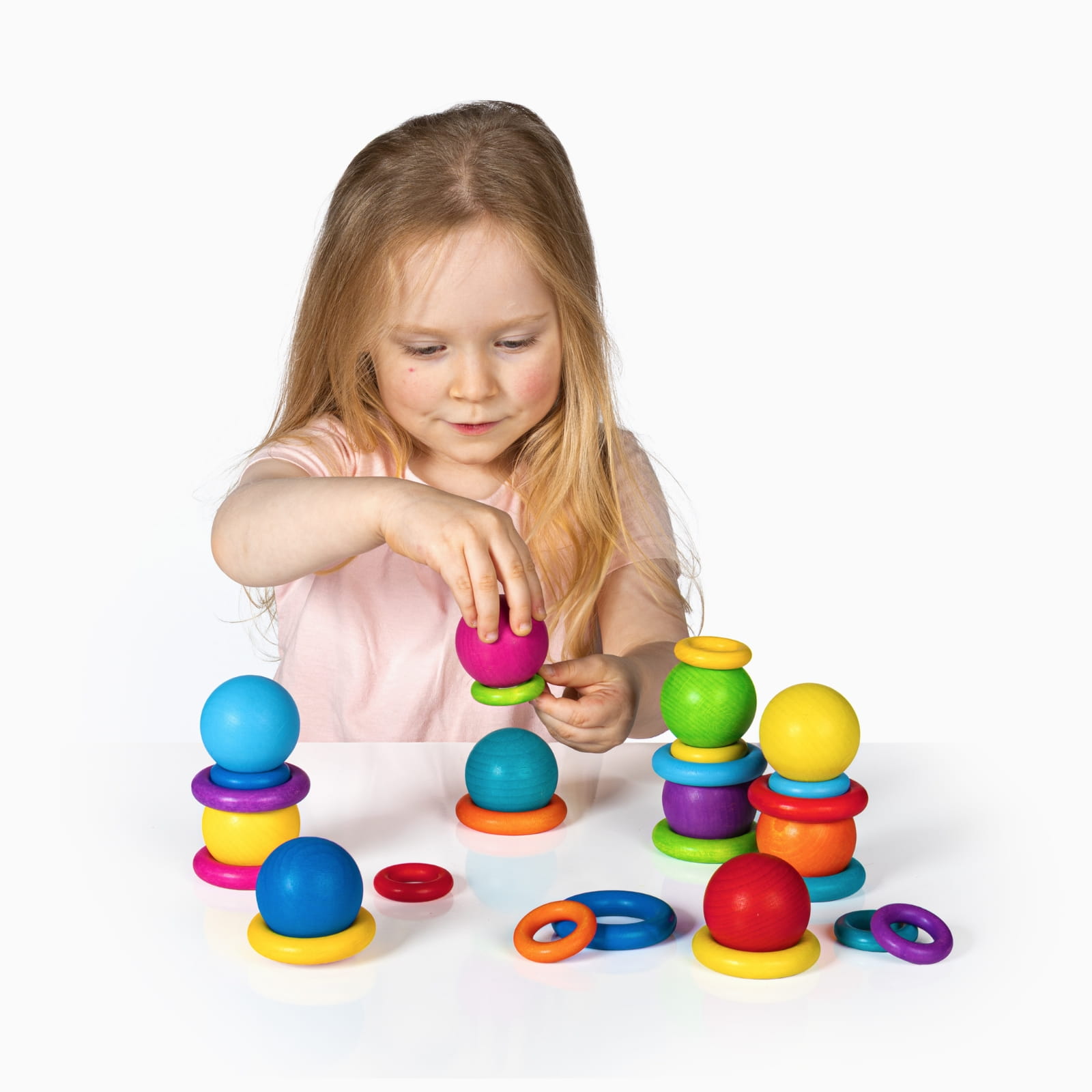 Erzi Balancespiel Fröbel-Kugeln & Ringe