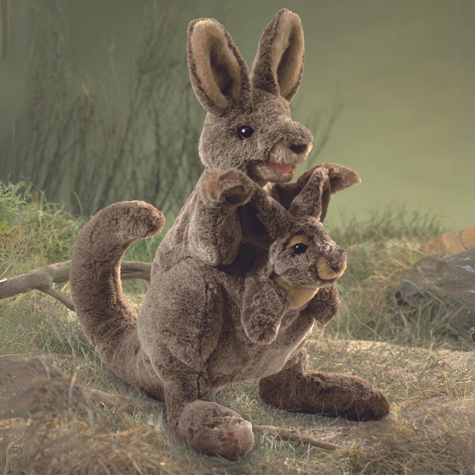 Folkmanis Känguruh mit Baby