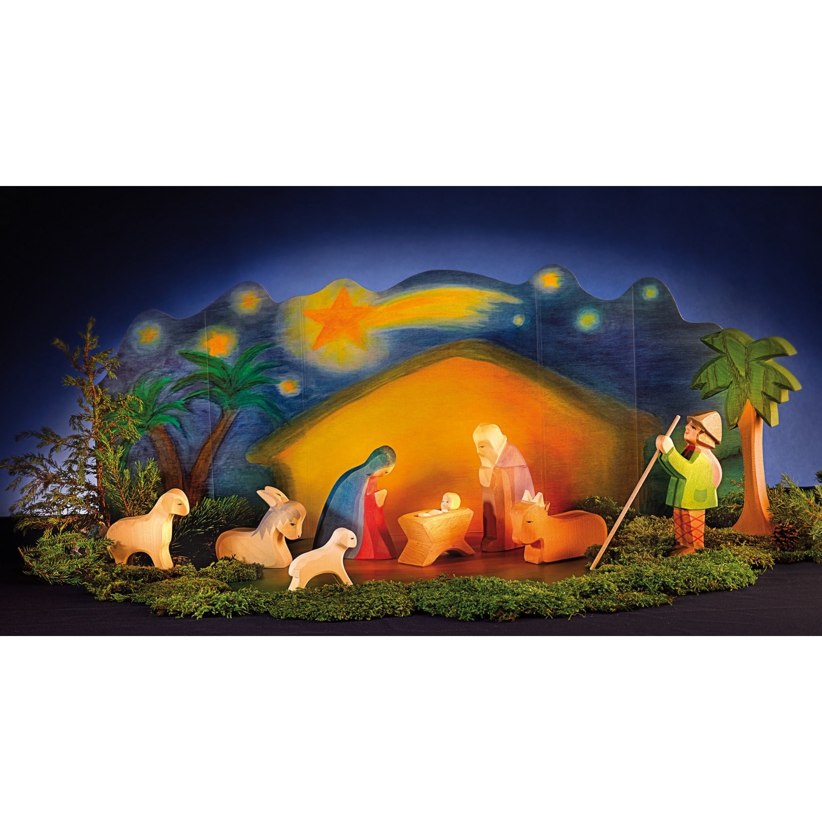 Ostheimer Nativity Set with Diorama 11 pieces 60205