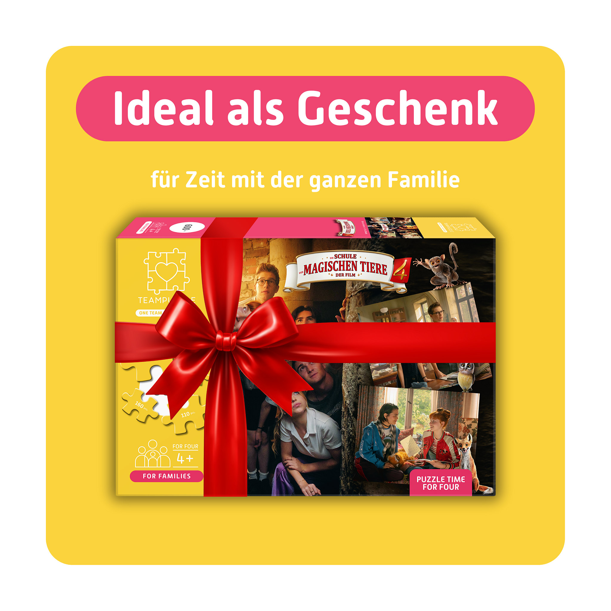 TEAMPUZZLE Schule der magischen Tiere 4, 600 Teile