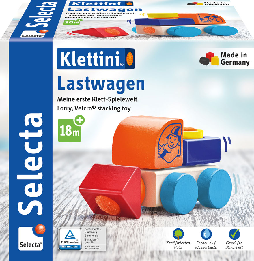 Selecta Lastwagen, KlettStapelspielzeug, 6 Teile