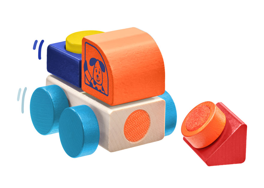 Selecta Lastwagen, KlettStapelspielzeug, 6 Teile