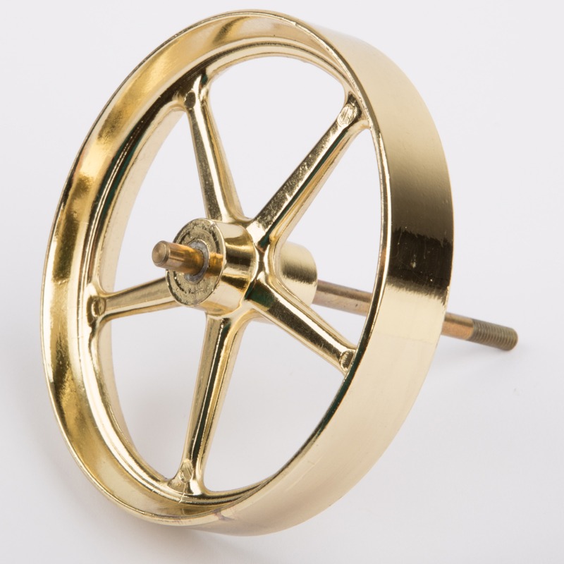 Schwungrad 80mm mit Achse 77mm lang - Wilesco Ersatzteile