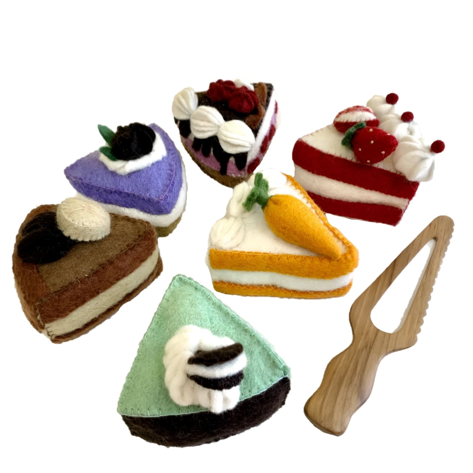 Filz Kuchenset, 7-teilig