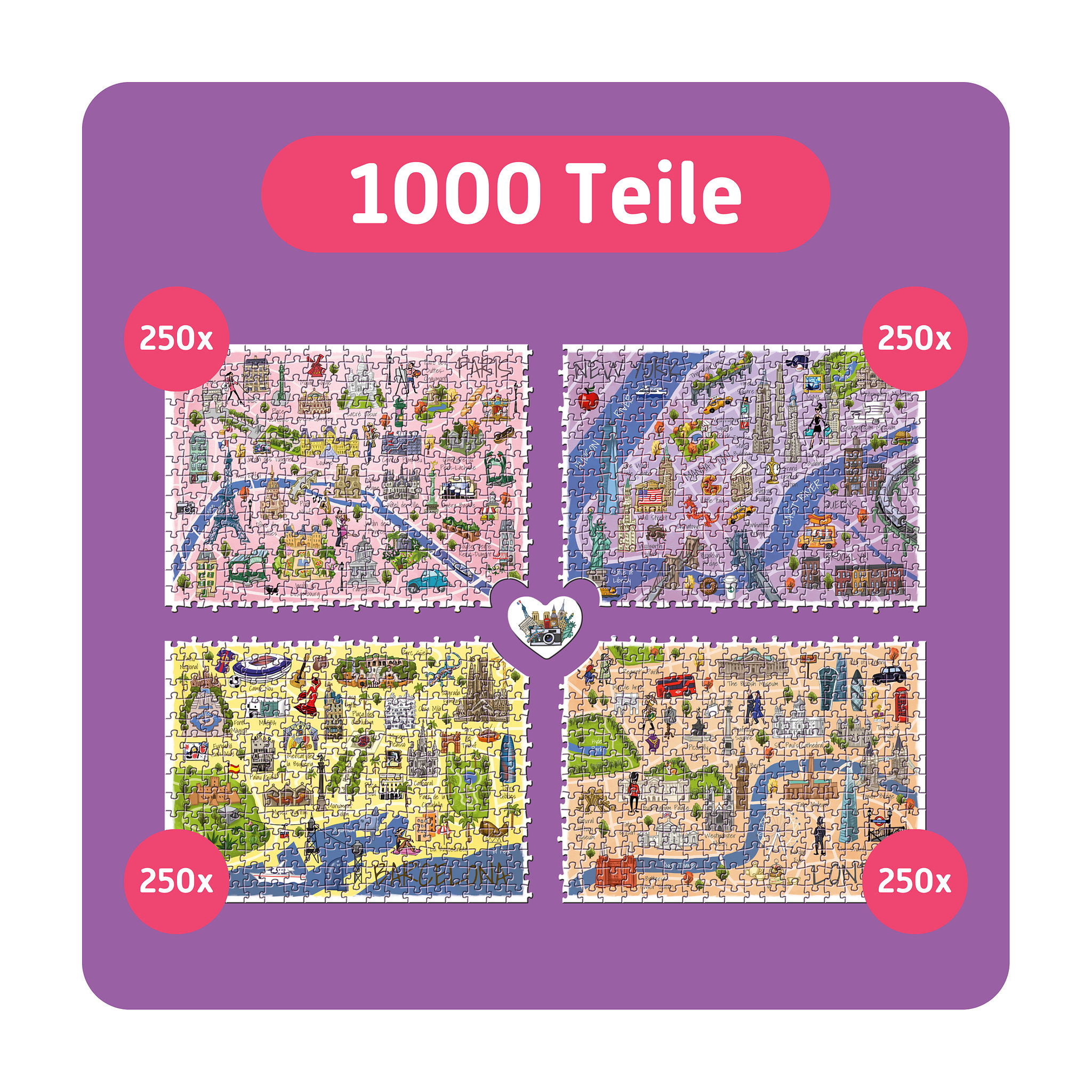 TEAMPUZZLE City Trip, 1000 Teile