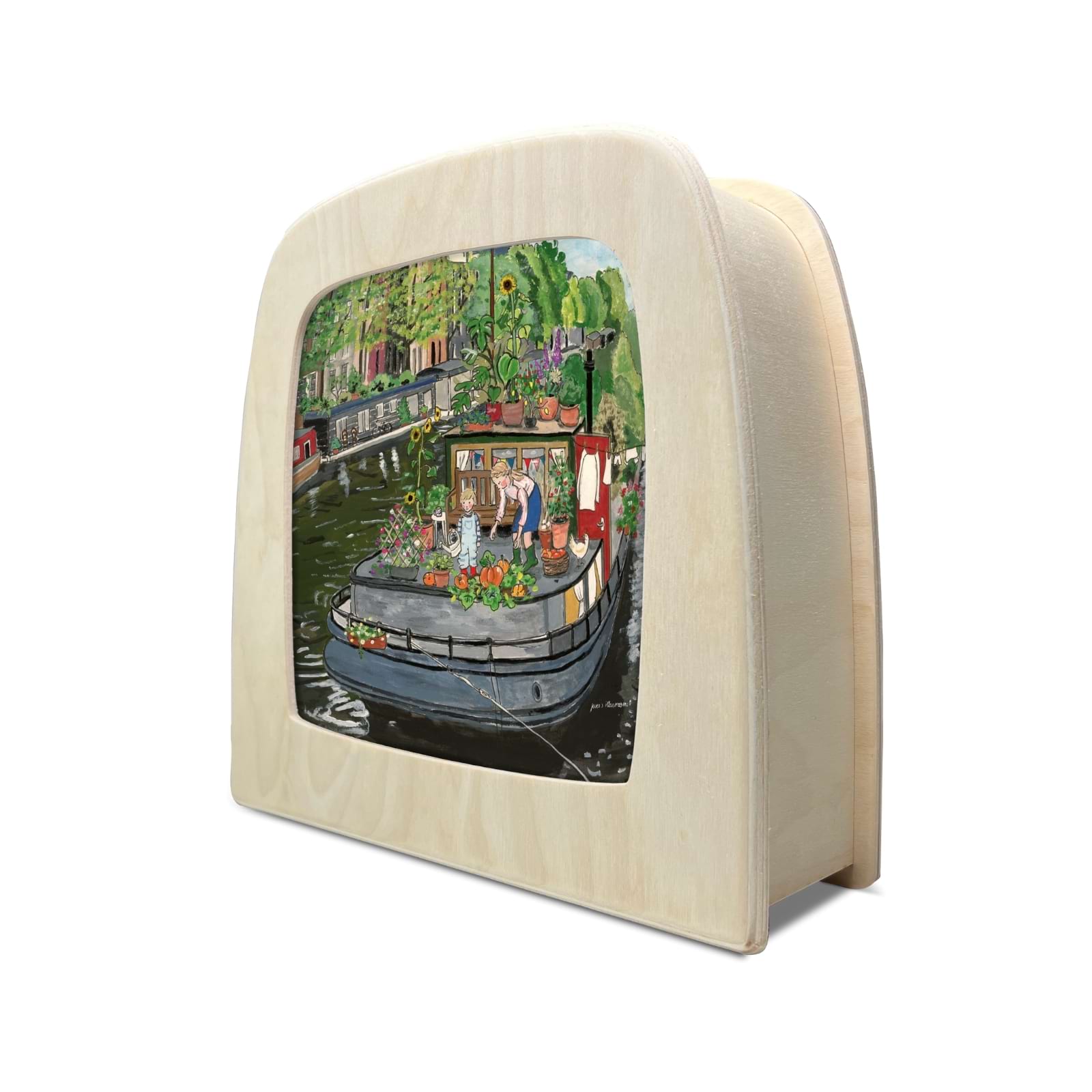 Motiv für Toverlux Lampe - Gwen's Illustration - Hausboot Garten