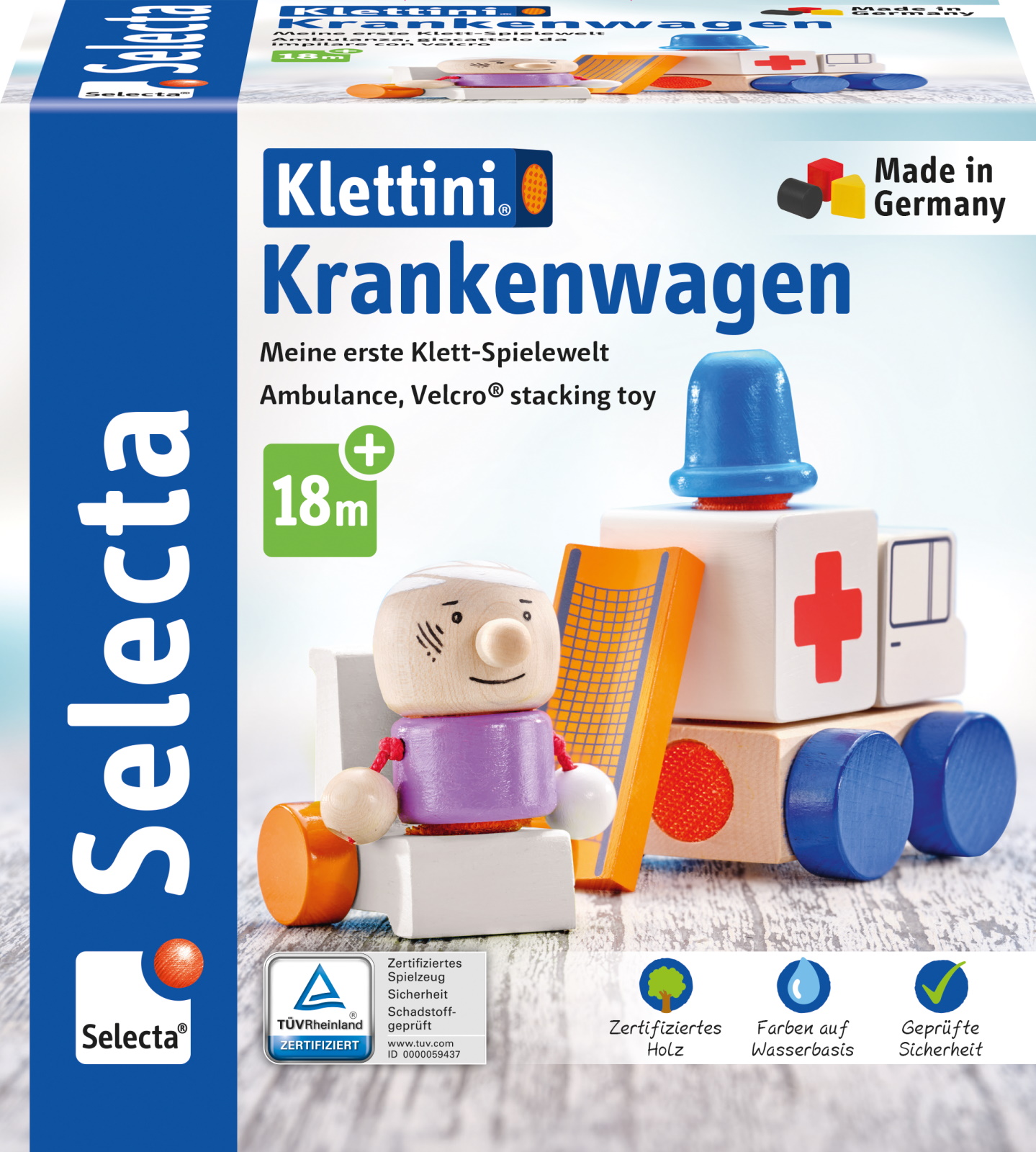 Selecta Krankenwagen, KlettStapelspielzeug, 7 Teile
