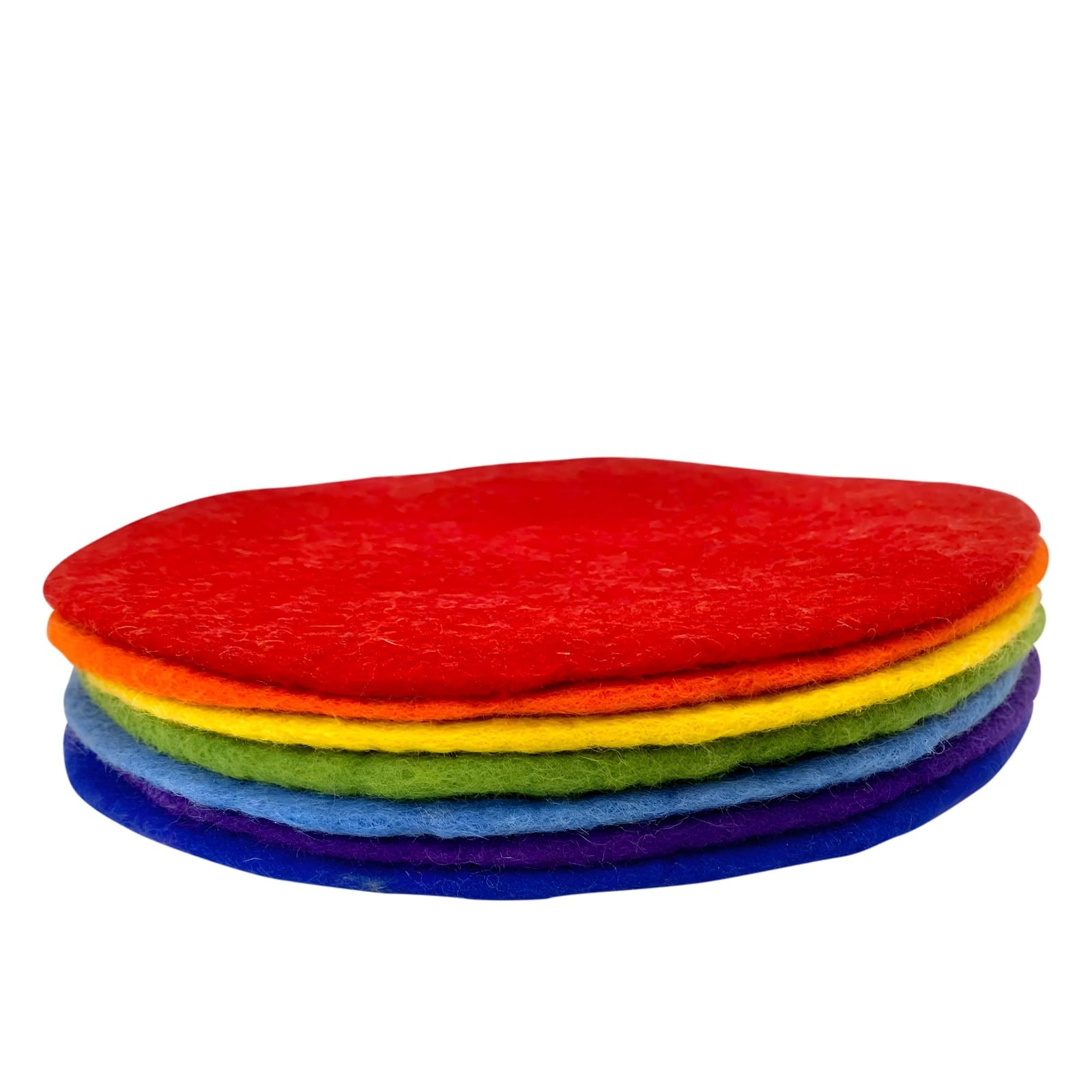 Rainbow Filz Runde Matten, 30cm, 7-teilig