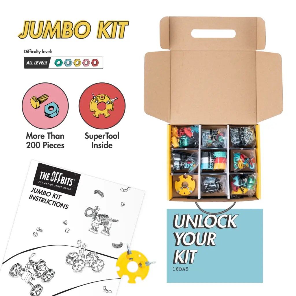 THE OFF BITS Jumbo Kit, suitcase pack more than 200 parts (Restposten)
