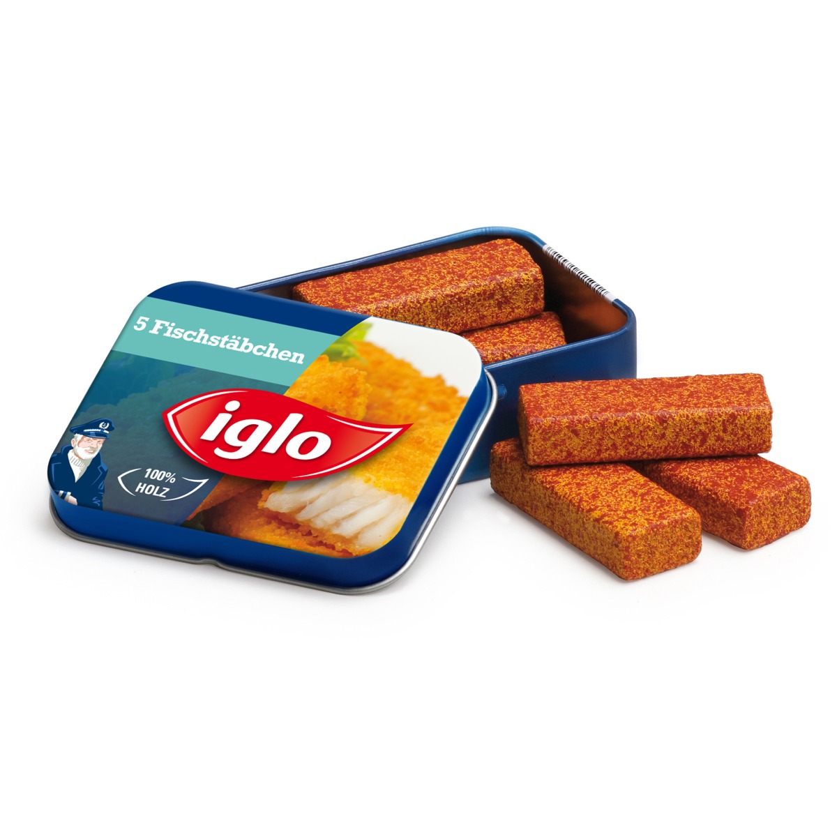Kaufladen Iglo-Fischstäbchen in Blechdose
